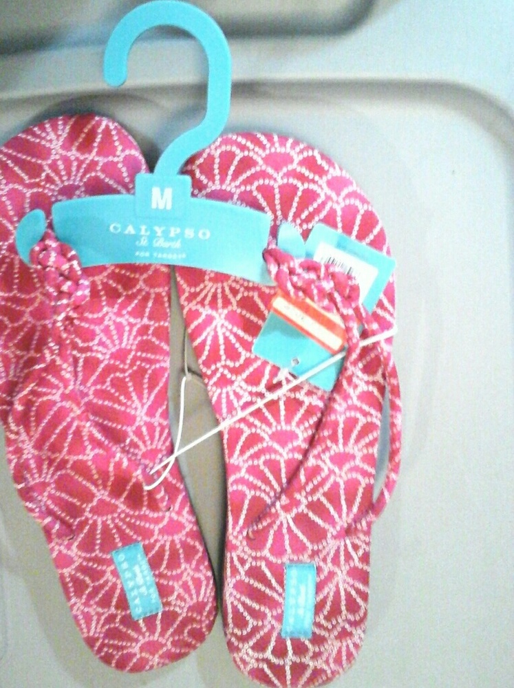 Women's sandals sz med Calypso nwt flip flop